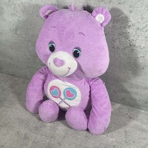 Care Bears Share Bear Purple American Greetings‎ Lollipop 12" Plush 2012 Hasbro